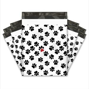 20 10x13 Paw Prints Poly Mailers
